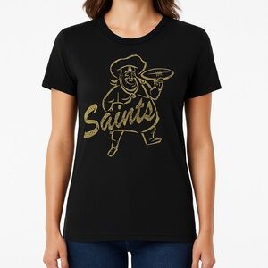 NFL Vintage Look New Orleans Saints Hubig’s Pie Black Gold Graphic T-Shirt